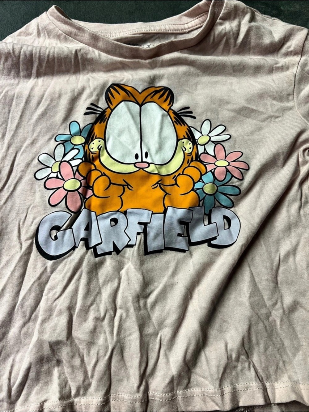 Garfield Graphic Tee Pink Baby 6M